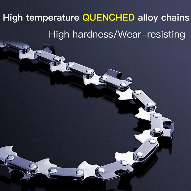 Fifchall [2 Pieces] GTA 26 4 Inch Mini Chainsaw Chain for Stihl GTA 26 Replace Blade Pruner Mini Chainsaw Hand Held 4" Replacement Chains for Cordless Electric Portable Mini Chainsaw for Wood Branch Cutting - Image 2